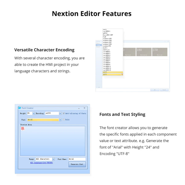 NEXTION NX4848E028-011C 2.8″ LCD-TFT Capacitive HMl Touch Display Module Edge Series Screen Panel Touchscreen Without Enclosure