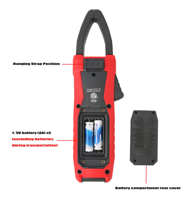 UNI-T UT219PV Clamp Meter AC DC Pliers Ammeter Voltmeter 1000A 1500V 2500V PEAK LPF Measure Digital Bluetooth Multimeter