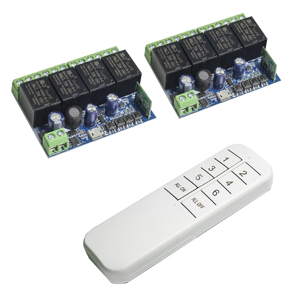 GERMA Input USB 5V DC 5 12 24 36 48V eWeLink Smart Wifi Switch Wireless Relay Receiver Module 4CH Remote Control For Google Home
