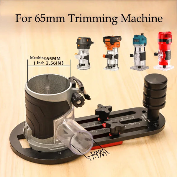 Woodworking Slotting Locator Wood Board Trimming Milling Slot Chamfering Auxiliary Fine-tuning Tool For  65mm Trimming Machine