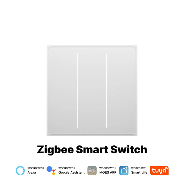 MOES Tuya ZigBee Star Feather Series Smart Touch Switch With Neutral Light Scene 2in1 APP Remote Control with Alexa Google Home
