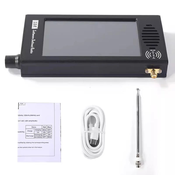 Set radio portatile palmare, ricevitore radio SDR professionale 100KHz-149MHz, radio multifunzionale con antenna a onde corte.