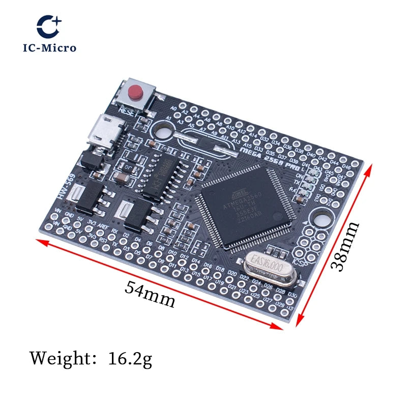 Mega2560 Mega 2560 PRO MINI 5V (Embed) CH340G ATmega2560-16AU MICRO TYPE-C With Male Pinheaders Compatible For Arduino Mega XCW