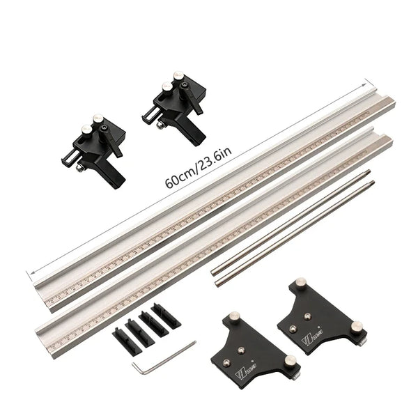 Woodworking Parallel Rail System Fixed Rail Bracket Aluminum Alloy Circular SawTrack Set Tools for Track Saw Makita / Festool