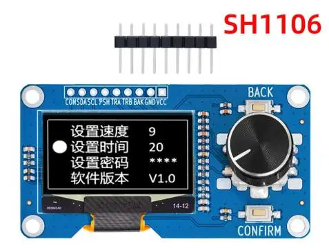 0.96/1.3-inch OLED Display Module With Button EC11 Rotary Encoder IIC Interface LCD Screen