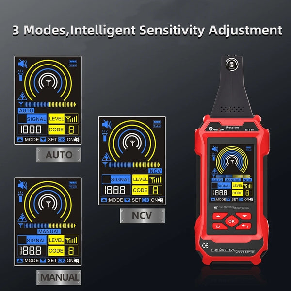 TOOLTOP ET836 ET838 Cable Locator Underground Wall Cable Water Pipes Tracker Circuit Break Short Electrical Cable Locator