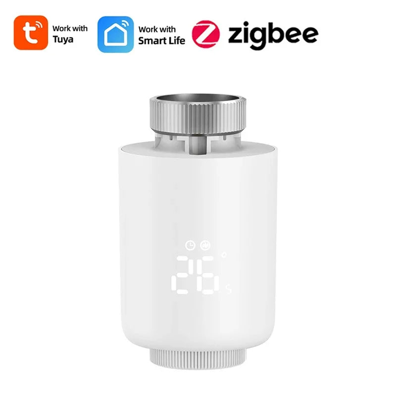 Tuya ZigBee Radiator Actuator Thermostat Smart TRV Thermostatic Radiator Valve Temperature Controller Support Alexa Google Home
