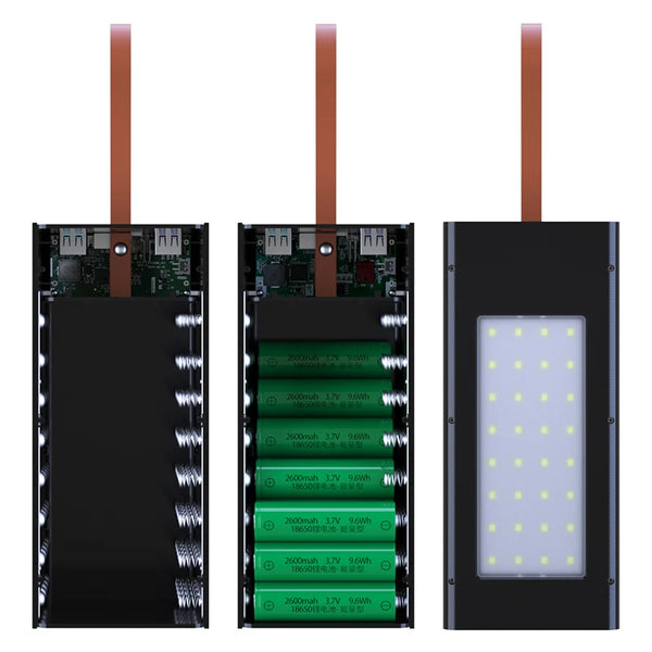 40*18650 DIY Power Bank Case Batteries Power Box Regular/PD Camping light Version Power Bank Shell  Batteries Power Shell