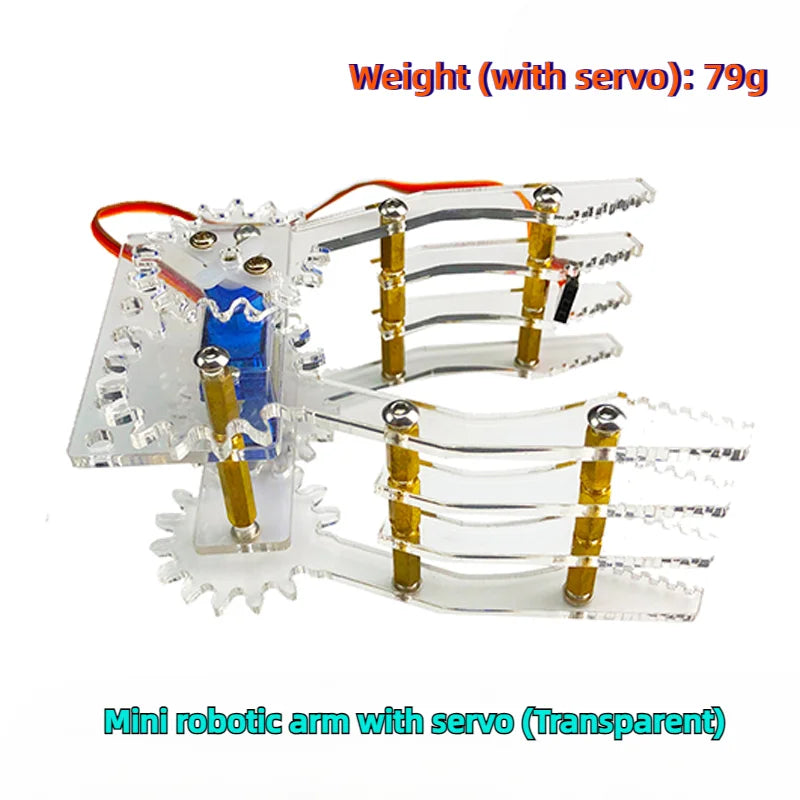 SG90 MG90S 4 DOF Unassembly Acrylic Mechanical Arm Robot Manipulator Claw for Arduino Maker detail image 8