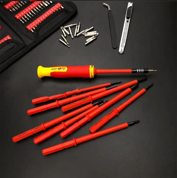 124-in-one insulated screwdrivers ETF or home computer Mobile phone disassembly repair electrician anti-electric special-shaped screw