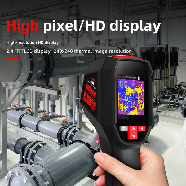 BSIDE HX3 Thermal Imaging Thermometer High PrecisionPipe Leak Detection 240x240 Thermal Resolution 2.4'' TFT Color Screen LED