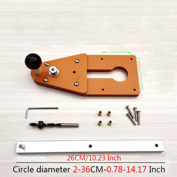 Router Circle Cutter Jig  Electric Hand Trimmer Accessory Tool Set Kit for Wood Router Milling Slotting Trimming Machine  Tools