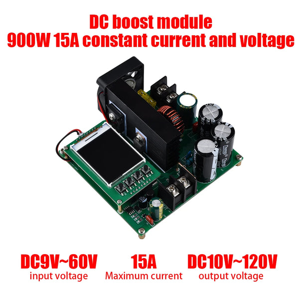 900W 15A Boost Converter DC-DC 9V~60V to 10V-120V LCD Display Control Step Up Module High detail image 10