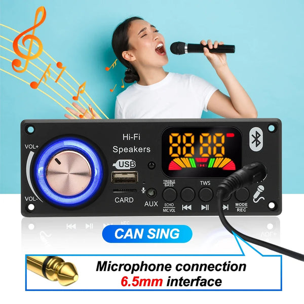 200W DIY Home Digital Amplifier MP3 Decoder Board 100W Audio Power Bluetooth 5.3 FM For detail image 2