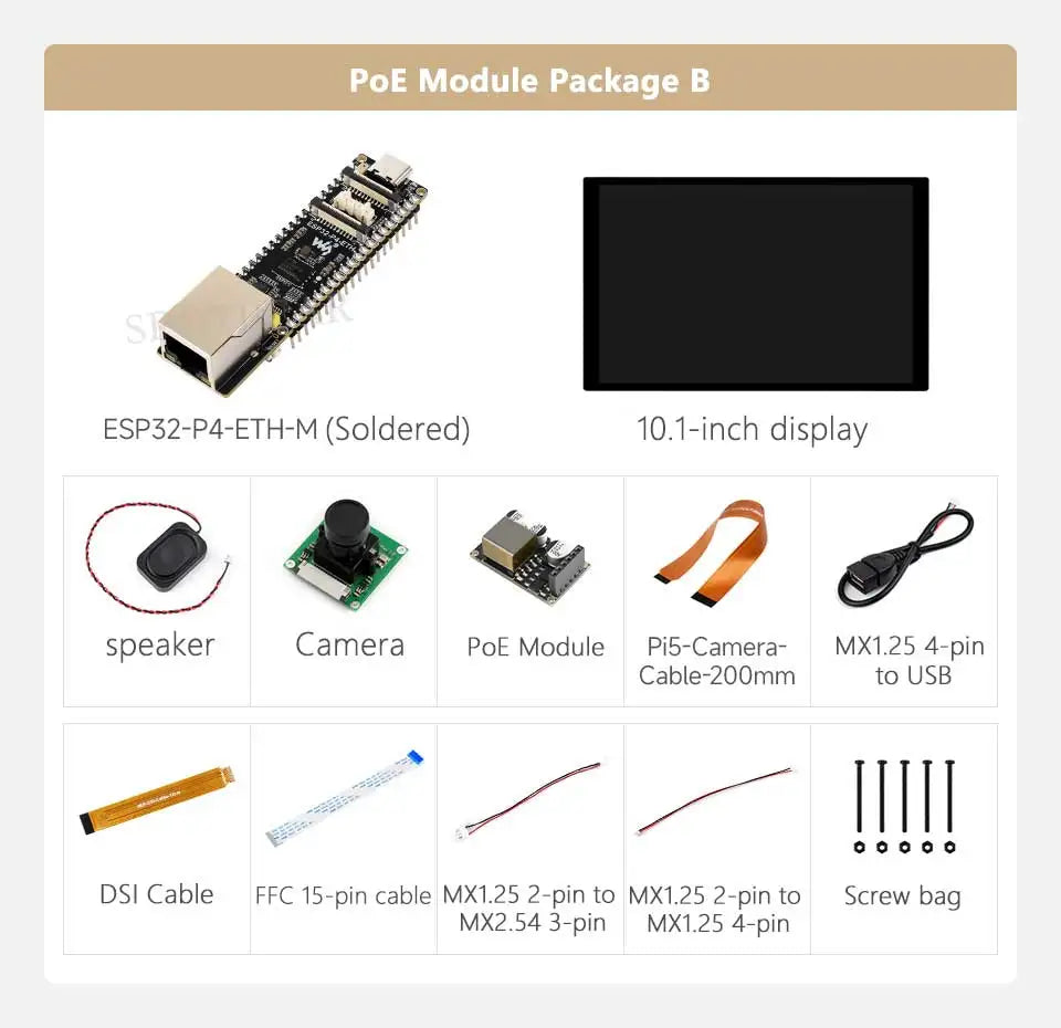 ESP32 P4 ETH Development Board RJ45 100M Ethernet port DSI/MIPI LCD Display Touchscreen/CSI detail image 7