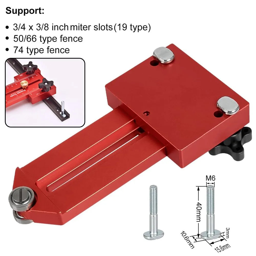 90/140mm Extended Thin Rip Jig Table Saw Jig Guide Saw Locator for Repeat Narrow Strip Cuts Works