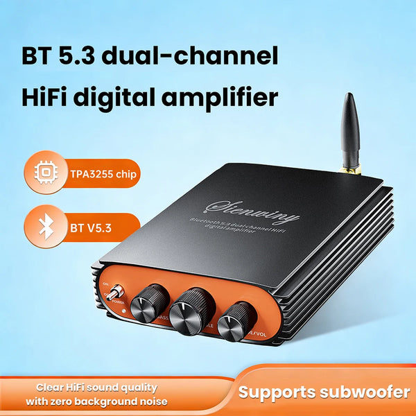 Bluetooth 5.3 HiFi Power Amplifier TPA3255 Chip 600W Dual Channel DSP Sound Tuning for Home Theater/Car Audio