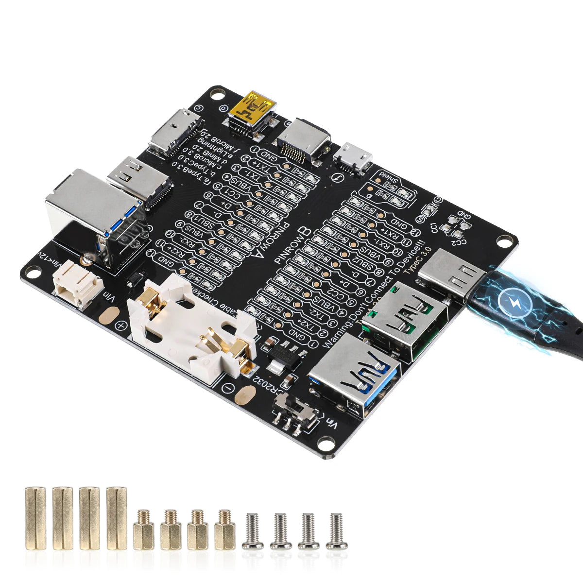 USB Cable Tester Type-C Type-B Micro Short Circuit Switch Test Board Data Cable Anomaly detail image 2
