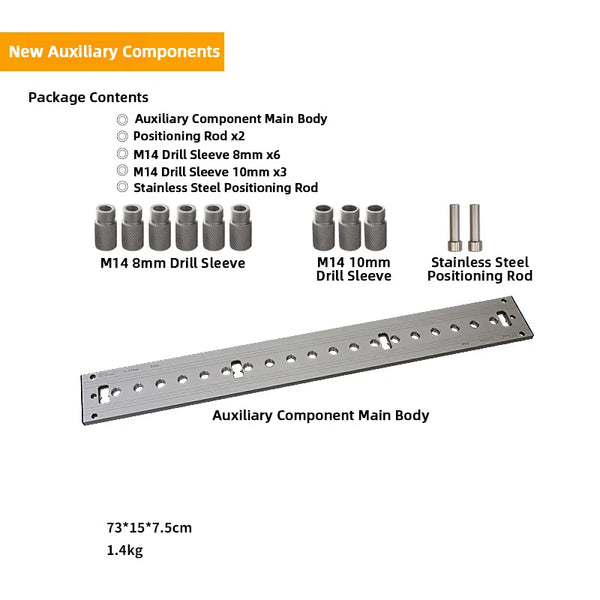 WNew Woodworking Drilling Locator  3 In 1 Aluminum Tenon Hole Puncher Hardware Tools Set Of  Drills Carpentry Drill Accessories