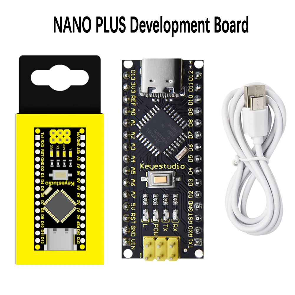 Keyestudio16MHz ATMEGA328P CH340 NANO Development Board With Bootloader+USBCable Compatible with Arduino NANO DIY Electronic Kit