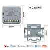 MOES Tuya Mini WiFi/Zigbee intelligens kapcsoló/fényerőszabályzó modul DIY modul fénykapcsoló 1/2 bandás távirányító Work Alexa Google Home