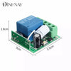 Control remoto inalámbrico de 433 MHz EV1527, transmisor de código de aprendizaje, 2 botones, receptor de relé RF de 12 V CC y 10 A
