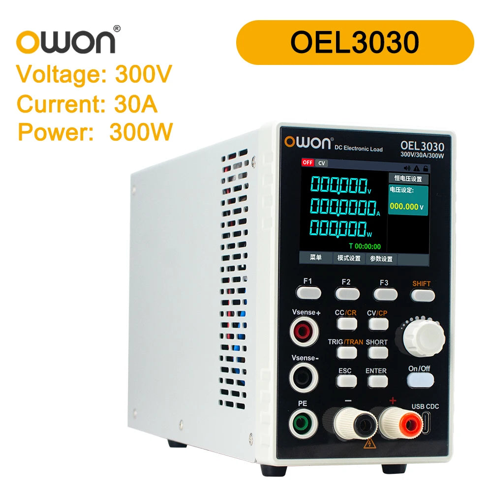 OWON High-Performance Programmable Electronic Load DC OEL1515/OEL3020/3030 150W/300W 150V/300V 15A/20A/30A Electronics Load