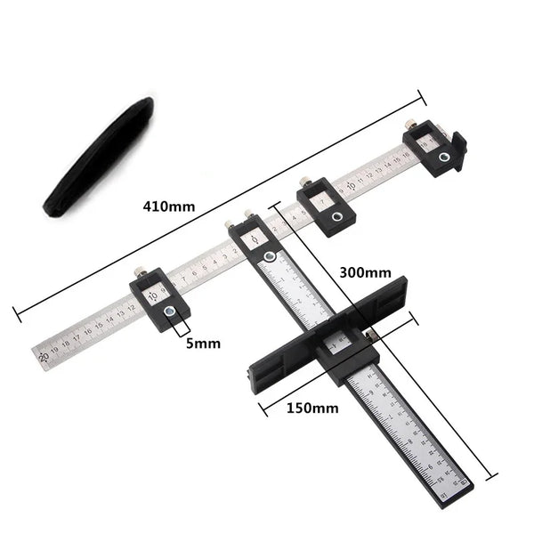 Location Drill Bit kit Woodworking Multi-purpose Drill Punch Jig Drill Guide  Cabinet Handle Knob Furniture Template hand tool