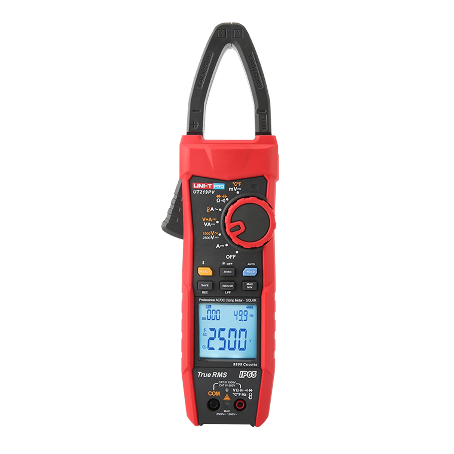 UNI-T UT219PV Clamp Meter AC DC Pliers Ammeter Voltmeter 1000A 1500V 2500V PEAK LPF Measure Digital Bluetooth Multimeter