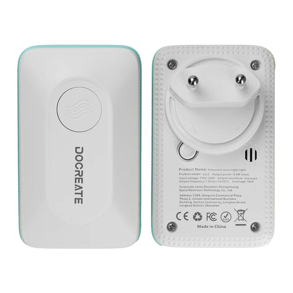 SL06 Schumann Mini Signal Generator With Sleep Night Light Silent Soft Light Dual Use Detachable EU Plug Generators AC110-240V