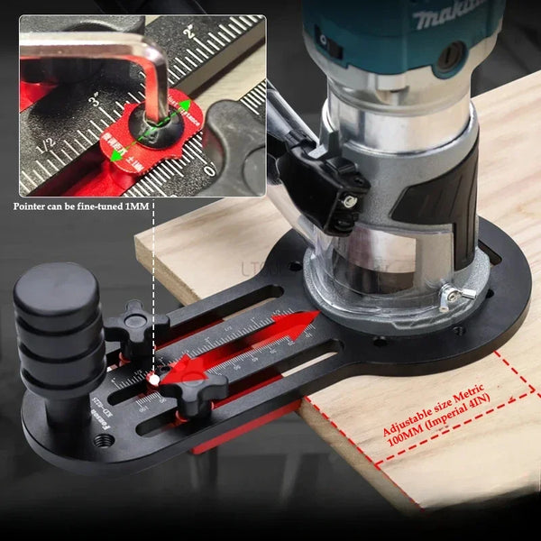 Woodworking Slotting Locator Wood Board Trimming Milling Slot Chamfering Auxiliary Fine-tuning Tool For  65mm Trimming Machine