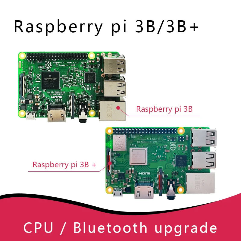 Raspberry Pi 3 Model B /3B+ Plus BCM2837 1.2G ,Raspberry Pi 3 B+ with 2.4G & 5G WIFI 4.2 BT and PoE
