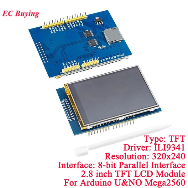2.8 Inch 2.8" TFT Color LCD Touch Screen Display Module 320*240 ILI9341 Driver For Arduino R3 Mega2560 Development Board