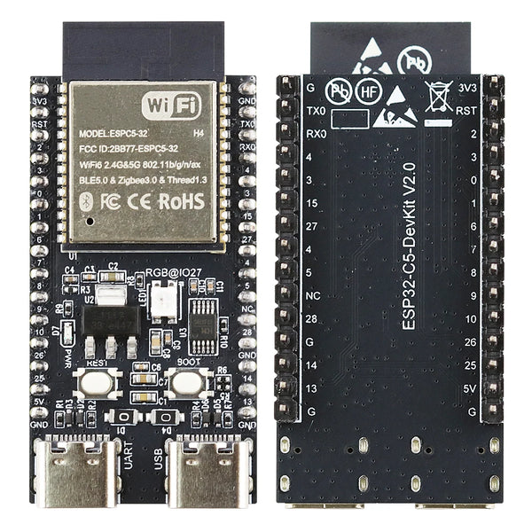 ESP32-C5-DevKitC-1 Development Board Dual-frequency 2.4G 5GHz WiFi Module with Pin N4 ESP32 C5 4MB Flash WIFI 6 CH340 30PIN