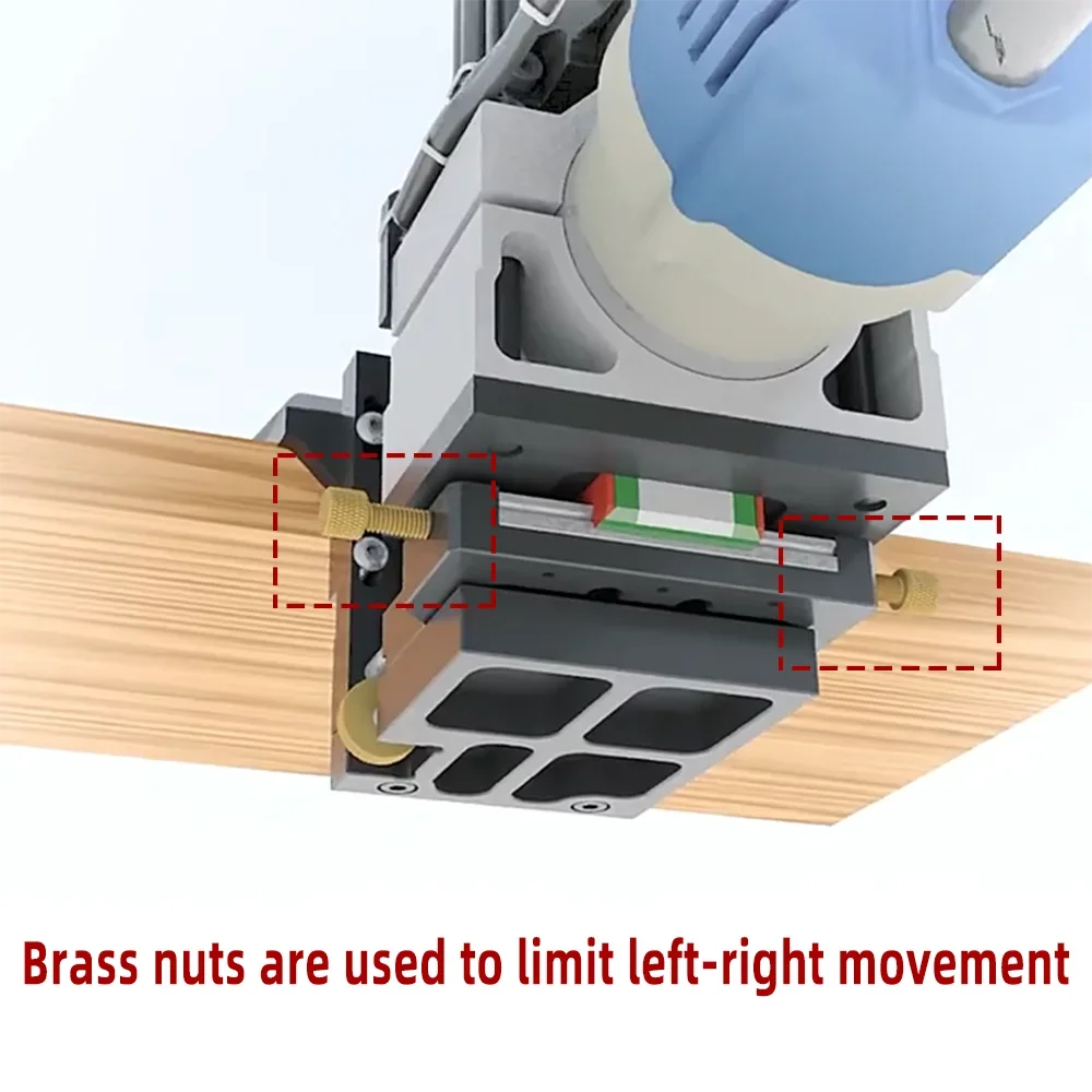 2 in 1 Mortising Jig Trimming Machine Slotting Bracket  Woodworking Slotting Locator Tool for Woodworking Furniture Splicing