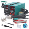 YIHUA 853D 5A II DC Power Supply With 970W Hot Air Soldering Station 3 in 1 Soldering Iron Rework Station Repair Welding Tools
