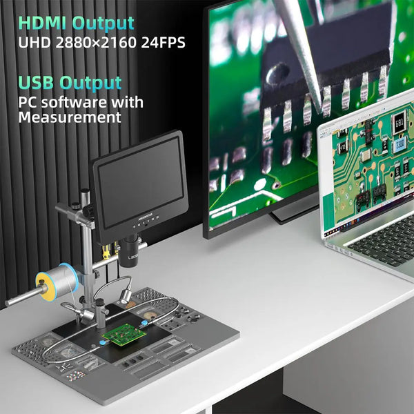 Andonstar AD249SM-Plus HDMI Digital Microscope 2000X  10.1'' IPS Screen for PCB/SMD Soldering Microscope Phone Watch Repairing