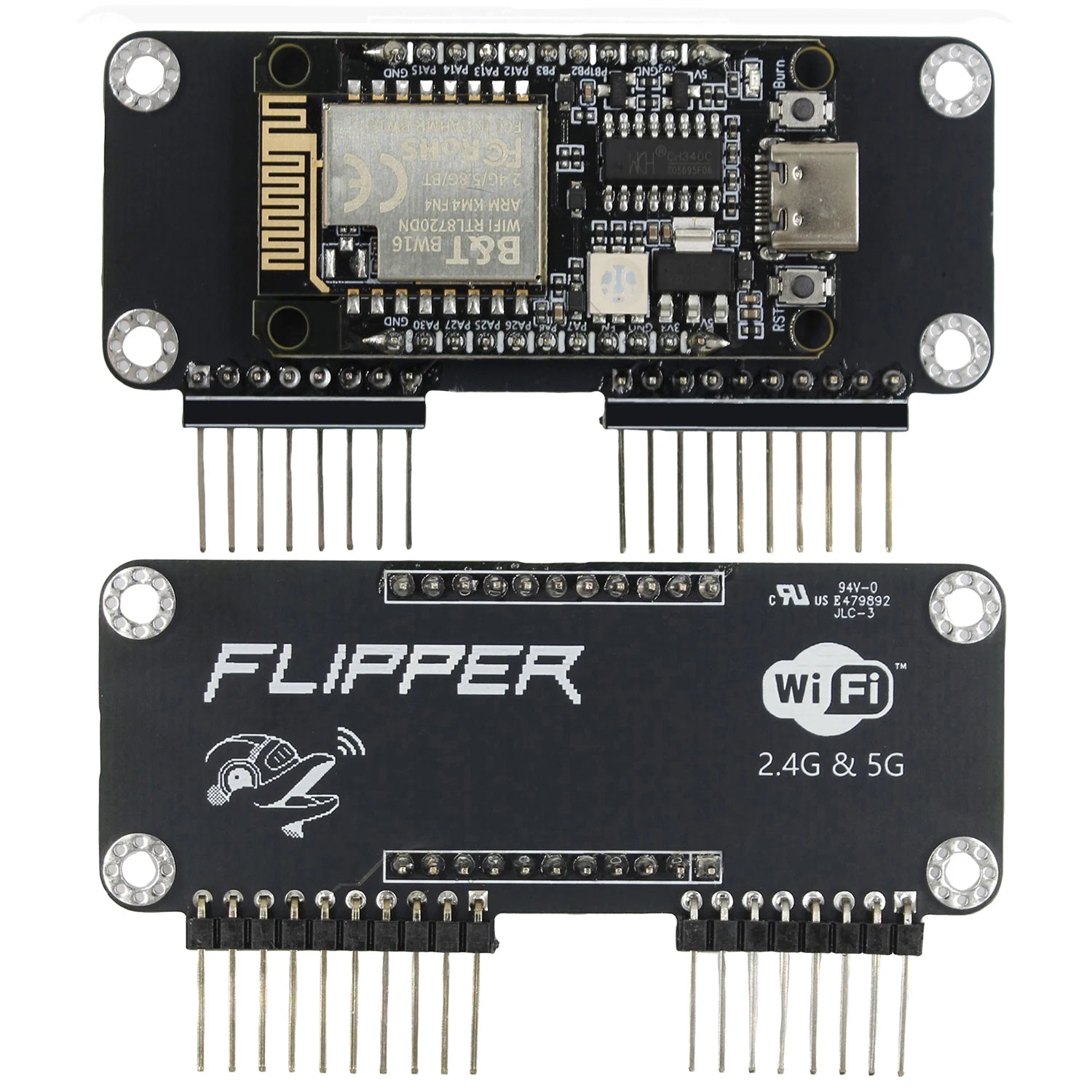Flipper Zero BW16 5G WiFi Deauther Module Dual Band 2.4GHz 5GHz Pre-Flashed Firmware Compact Design Expansion Board Portable