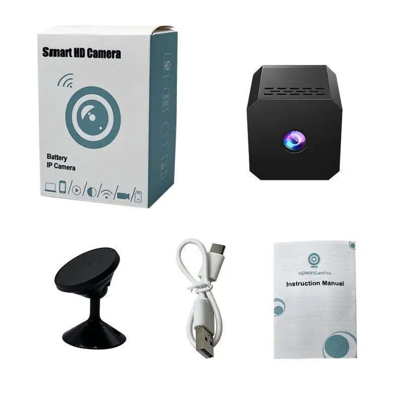 Mini 4K WiFi Camera Remote Monitor Motion Detection Night Vision Long Battery Security Alert Indoor Outdoor Home Security Camera