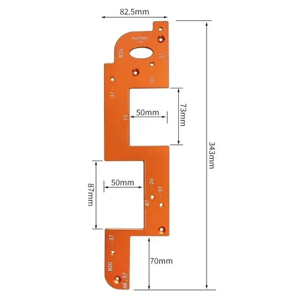 Embedded Handle Slotting Template Arc Slotting Tool Work Bar F Clamp Clip Set Suitable Wardrobe kitchen Door No Handle slotting