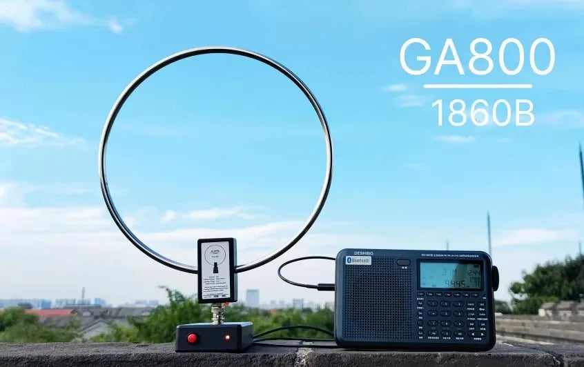 GA800 Active Loop Antenna 10KHz-159MHz HF Short Wave Small Loop Antenna for Radio Receiver detail image 2