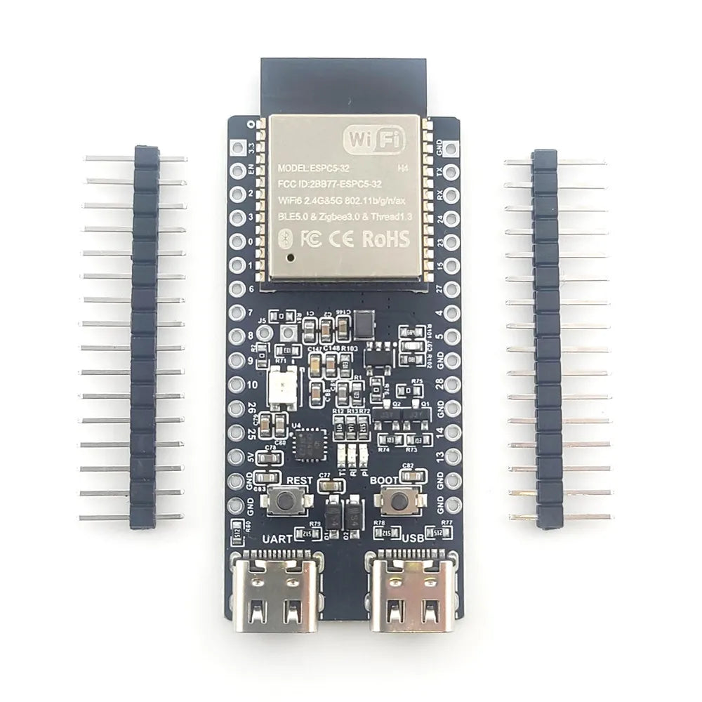 ESP32 C5 Development Board Dual-frequency 2.4G and 5GHz WiFi Module ESP32-C5-DevKitC-1 N4 4MB Flash WIFI6 CH343 32PIN TYPE-C