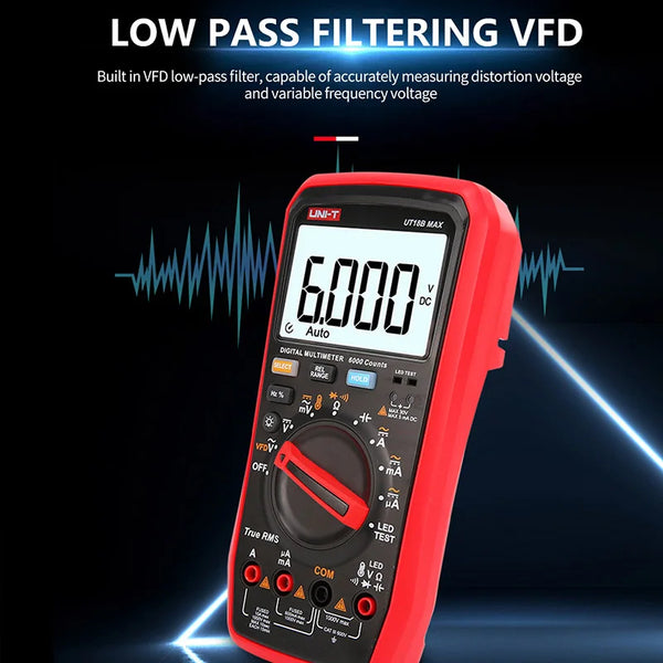UNI T Professzionális digitális multiméter teszter UT15B MAX 1000V AC DC feszültségmérő kondenzátor teszter True RMS elektromos multiméter