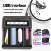 Intelligent LCD Battery USB Charger - 1/2/4 Slots for 18650 4.2V Li-ion & 1.2V Ni-MH AA/AAA Rechargeable Batteries