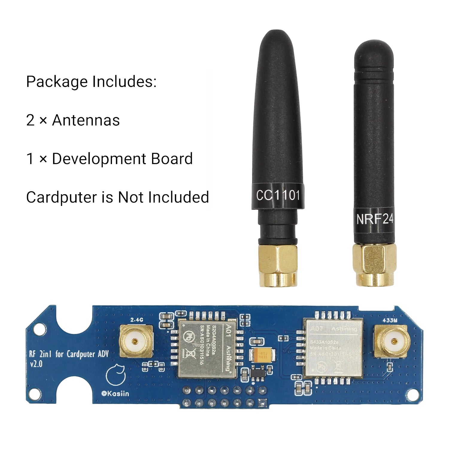 Upgraded 2-in-1 RF Module For M5Stack Cardputer ADV NRF24+CC1101 Compatible, 2.4GHz 433MHz Wireless Board, Enhanced Filtering