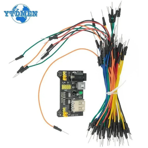 MB102 Breadboard Power Module 3.3V/5V MB-102 830 Points Prototype Bread Board +65pcs Jumper Wires DIY for Arduino Kit