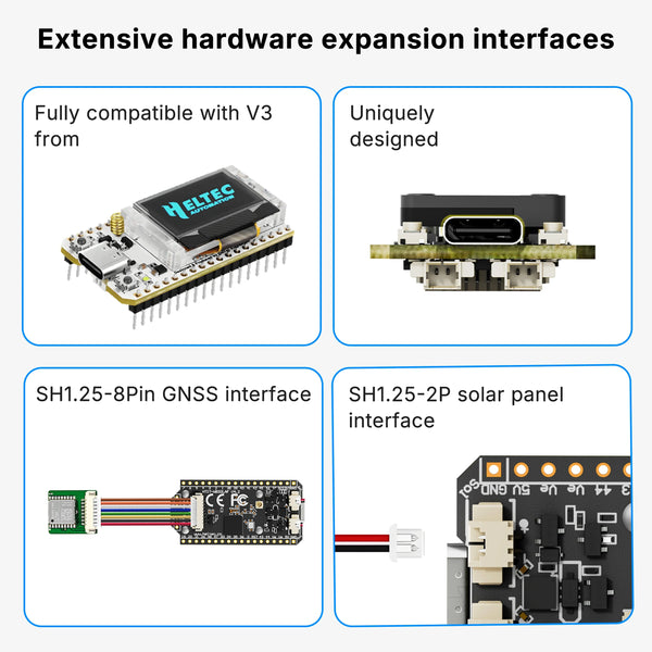 Heltec Meshtastic Wifi LoRa 32 V4 ESP32 SX1262 GPS 0.96inch OLED Solar Powered Dev-Board detail image 4