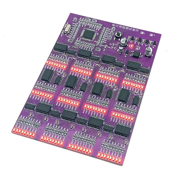Kit di prova per la pratica di saldatura di componenti SMD 300 pezzi Circuito LED FR-4 Materiale PCB Lampeggiante sequenziale DC9V Multistrato El