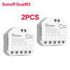 SONOFF Dual R3 2 Gang Wifi Smart Switch Dual Relay Module With Power Metering Smart Roller Shutter Switch Control Via ewelink