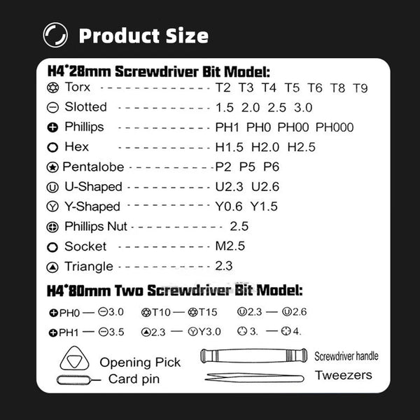 39 in 1 High Quality Screwdriver Set Adjust change Screw Head Hand Tool With Magnetic Screw For Computer and Mobile Phone Repair